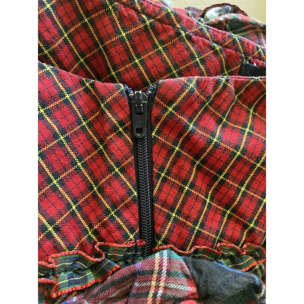 Ralph Lauren Plaid Skirt 4/4T Multi Oxford Layered Ruffle Toddler Girls Preppy